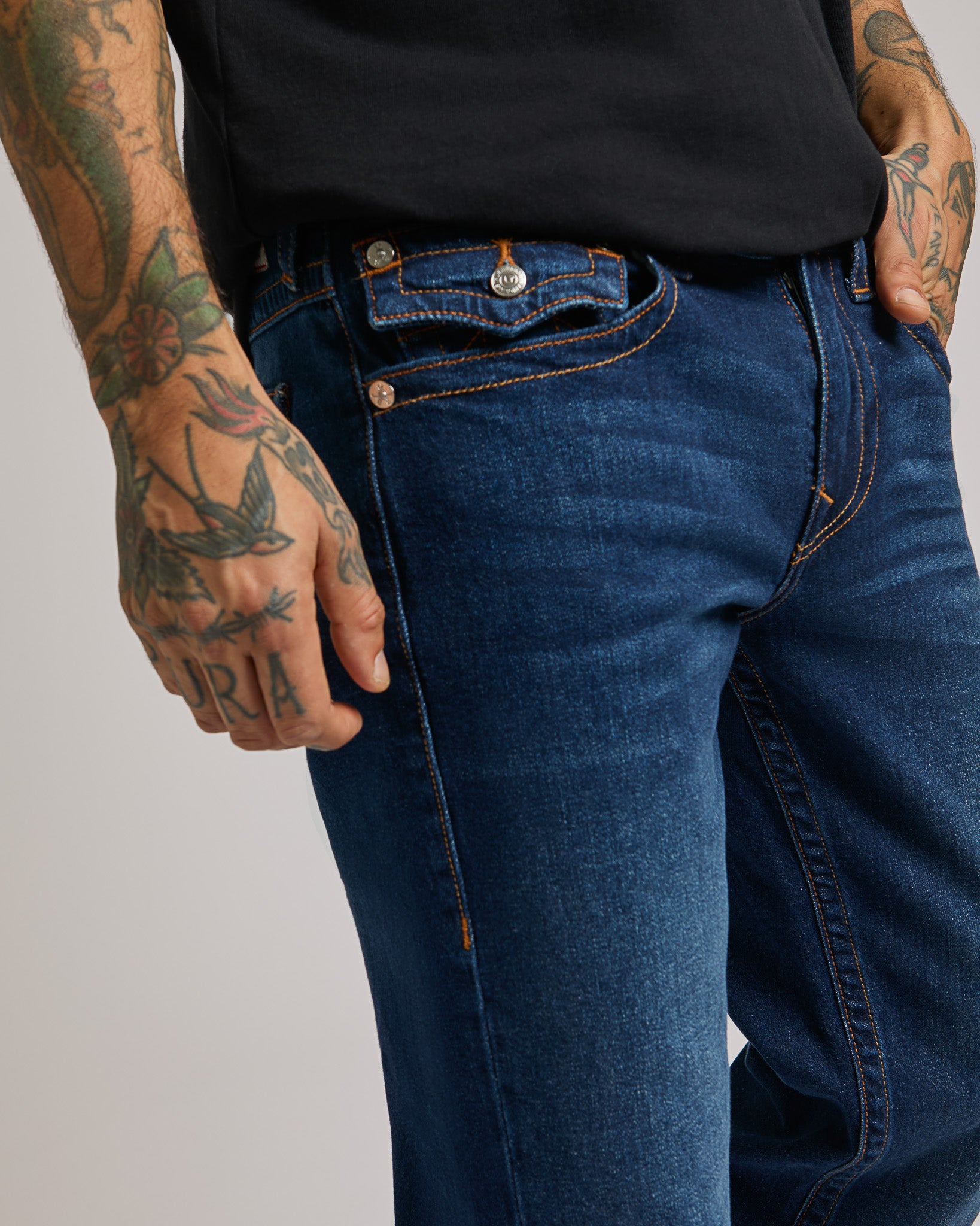 BILLY SN FLAP 34" - DAMON DARK WASH