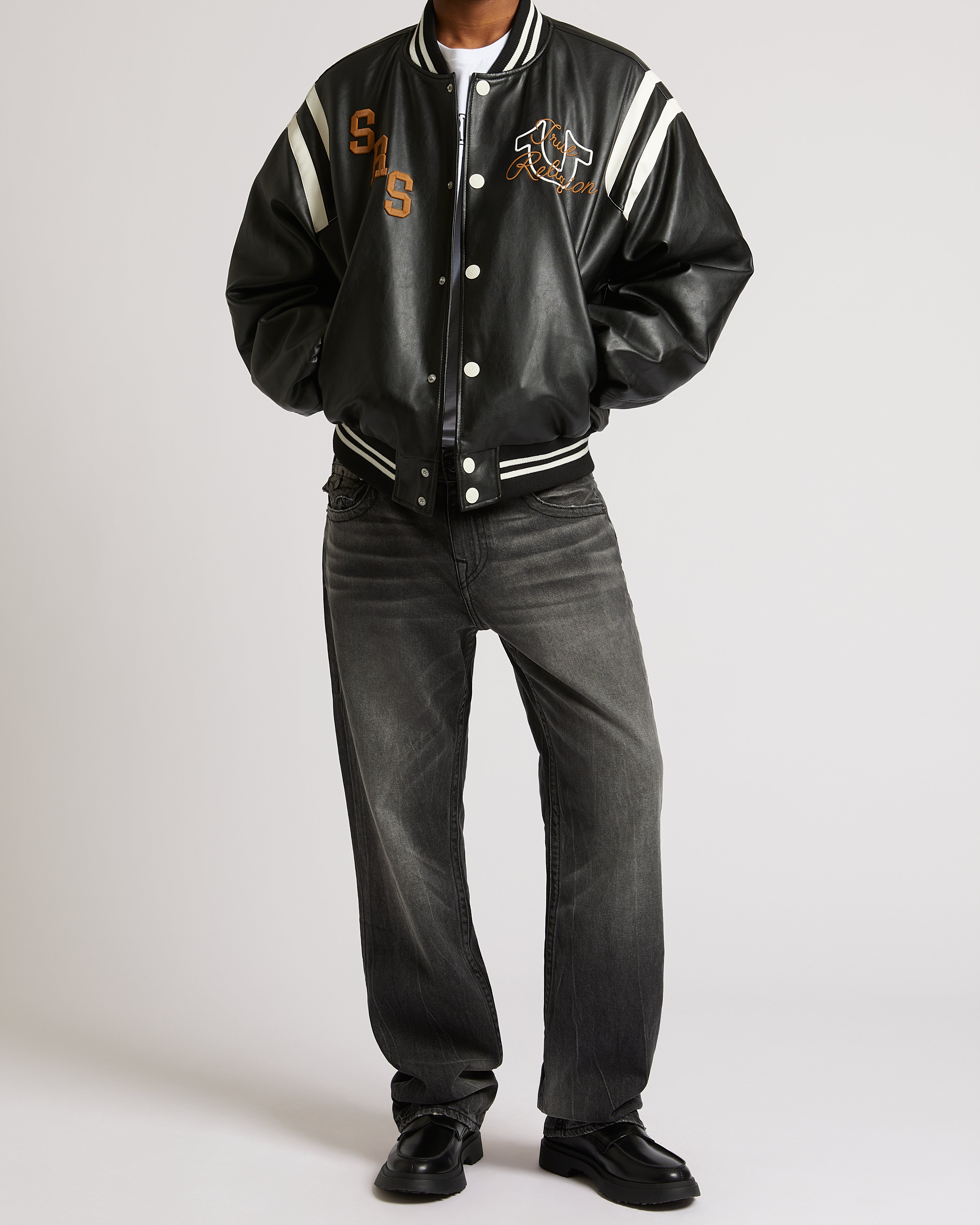 RICKY SN NF EMBROIDERED BANDANA 34" - GREY WASH