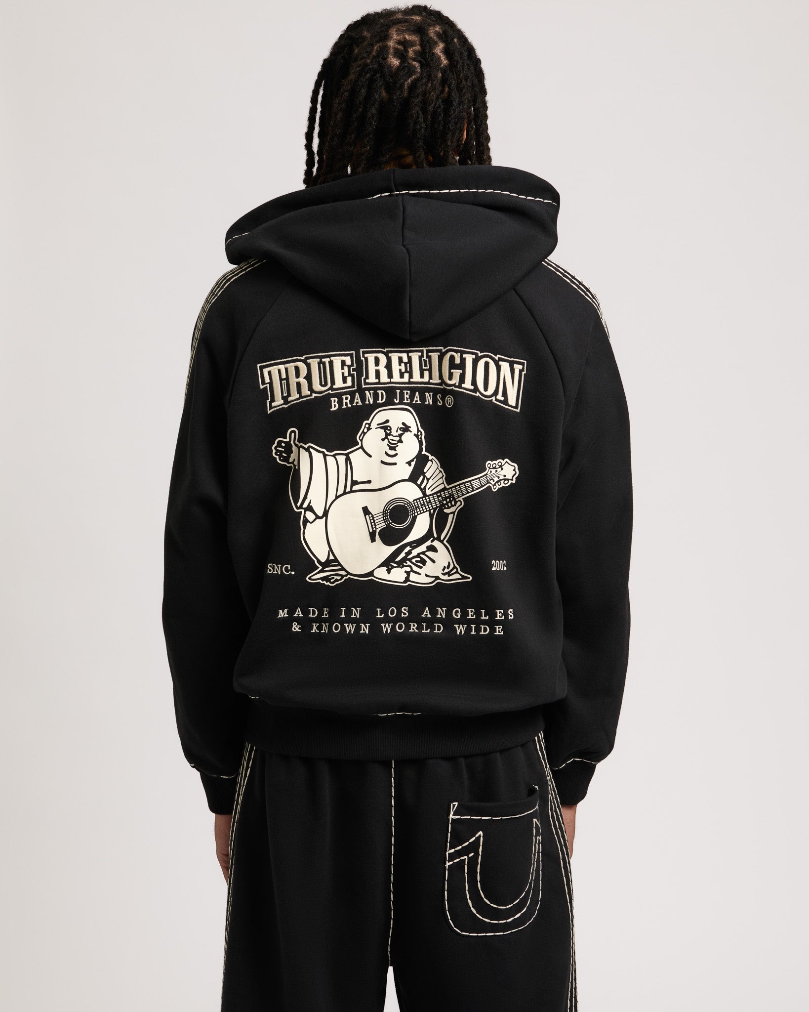 SUPER T BOXY ZIP UP - JET BLACK