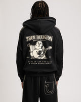 SUPER T BOXY ZIP UP - JET BLACK