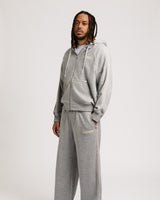 SUPER T BOXY ZIP UP - HEATHER GREY