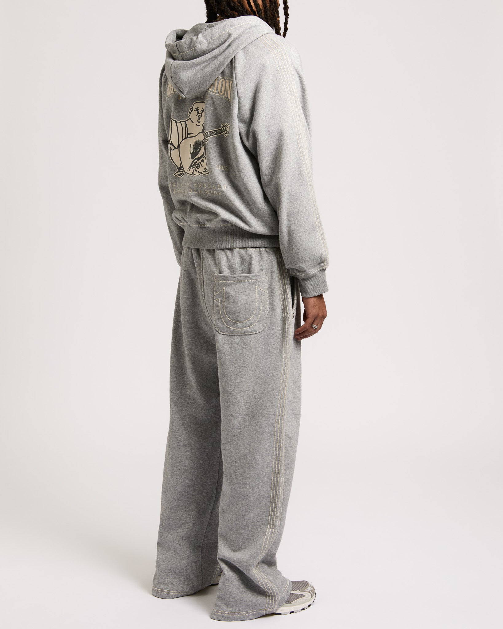 SUPER T BOXY ZIP UP - HEATHER GREY