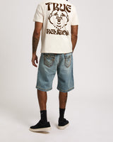 VINNY SUPERT FLAP SHORT - SHATTTERED MEDIUM WASH