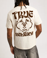 SS WAVY LOGO BUDDHA FACE TEE - WINTER WHITE