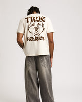 SS WAVY LOGO BUDDHA FACE TEE - WINTER WHITE