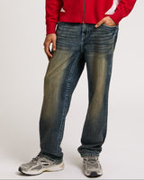 BOBBY BIG T FLAP 32IN - CHAINLINK DISTRESS DARK WASH
