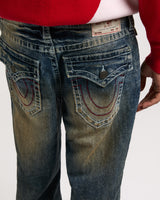 BOBBY BIG T FLAP 32IN - CHAINLINK DISTRESS DARK WASH