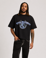CHROME LOGO BOXY TEE - JET BLACK
