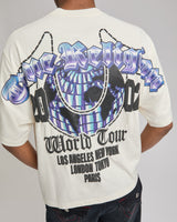 CHROME LOGO BOXY TEE - WINTER WHITE