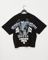 CHROME LOGO BOXY TEE - JET BLACK