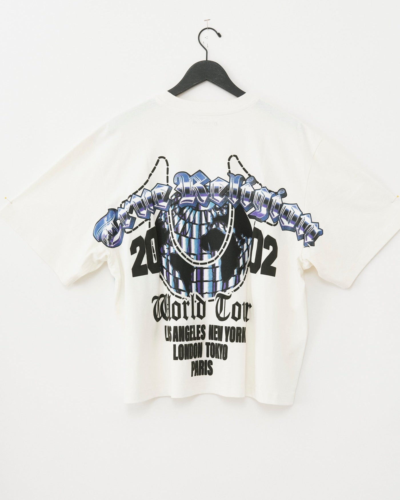 CHROME LOGO BOXY TEE - WINTER WHITE