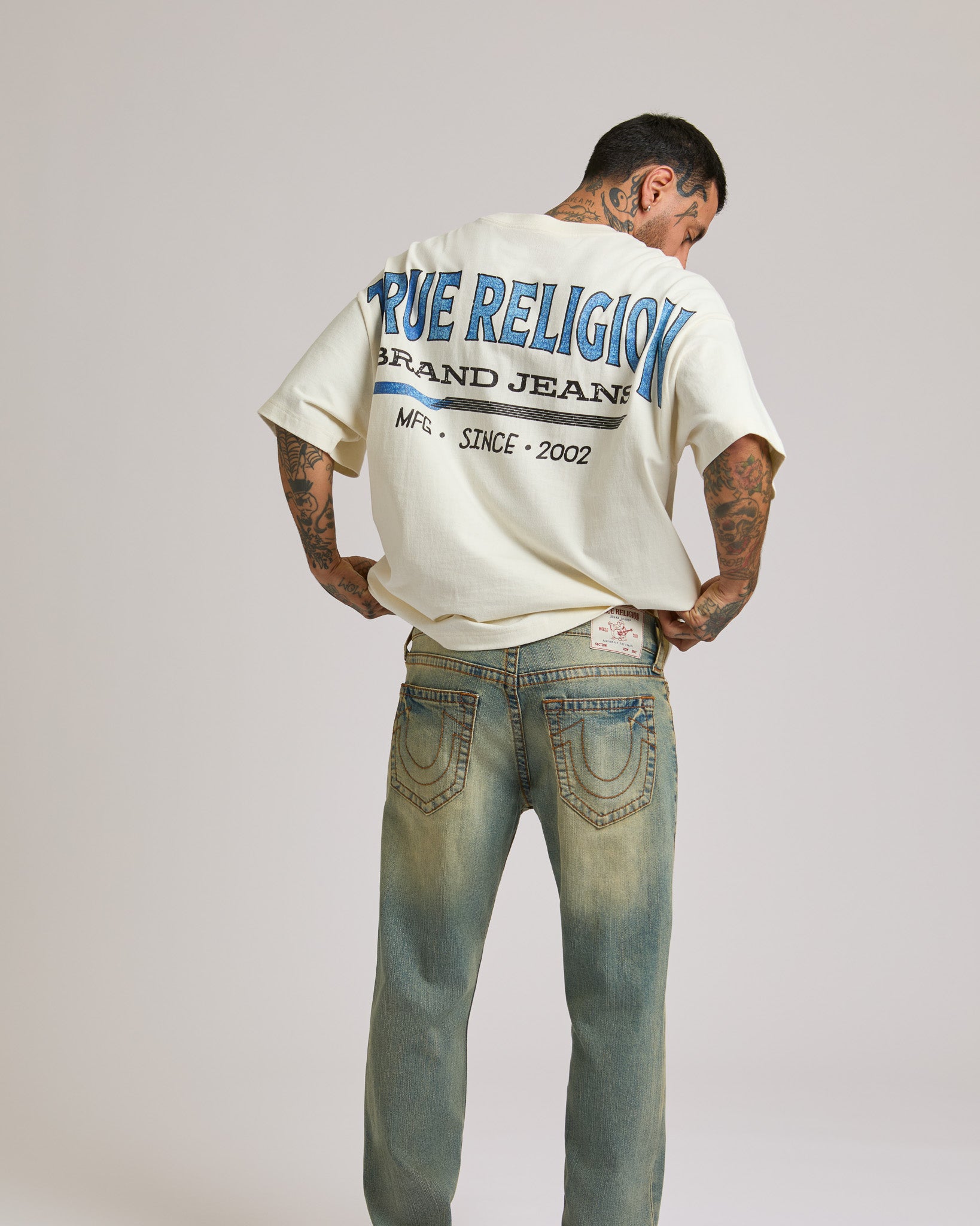 SS RETRO LOGO OVERSIZED TEE - WINTER WHITE