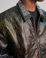 TR TROPHY RETRO BOMBER JACKET - JET BLACK