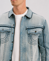 BIG T MOTO DENIM JKT - GSQL LIGHT DAWN WASH