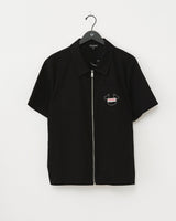 SS FULL ZIP BUDDHA SHIRT - BLACK
