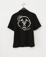 SS FULL ZIP BUDDHA SHIRT - BLACK
