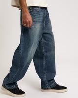 DANNY BARREL BIG T NO FLAP - SHATTERED DARK INDIGO WASH
