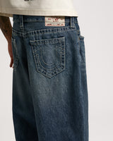 DANNY BARREL BIG T NO FLAP - SHATTERED DARK INDIGO WASH