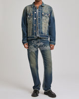 RICKY ROPE STITCH FLAP 34IN - DENIM DUSTSTROM DARK WASH