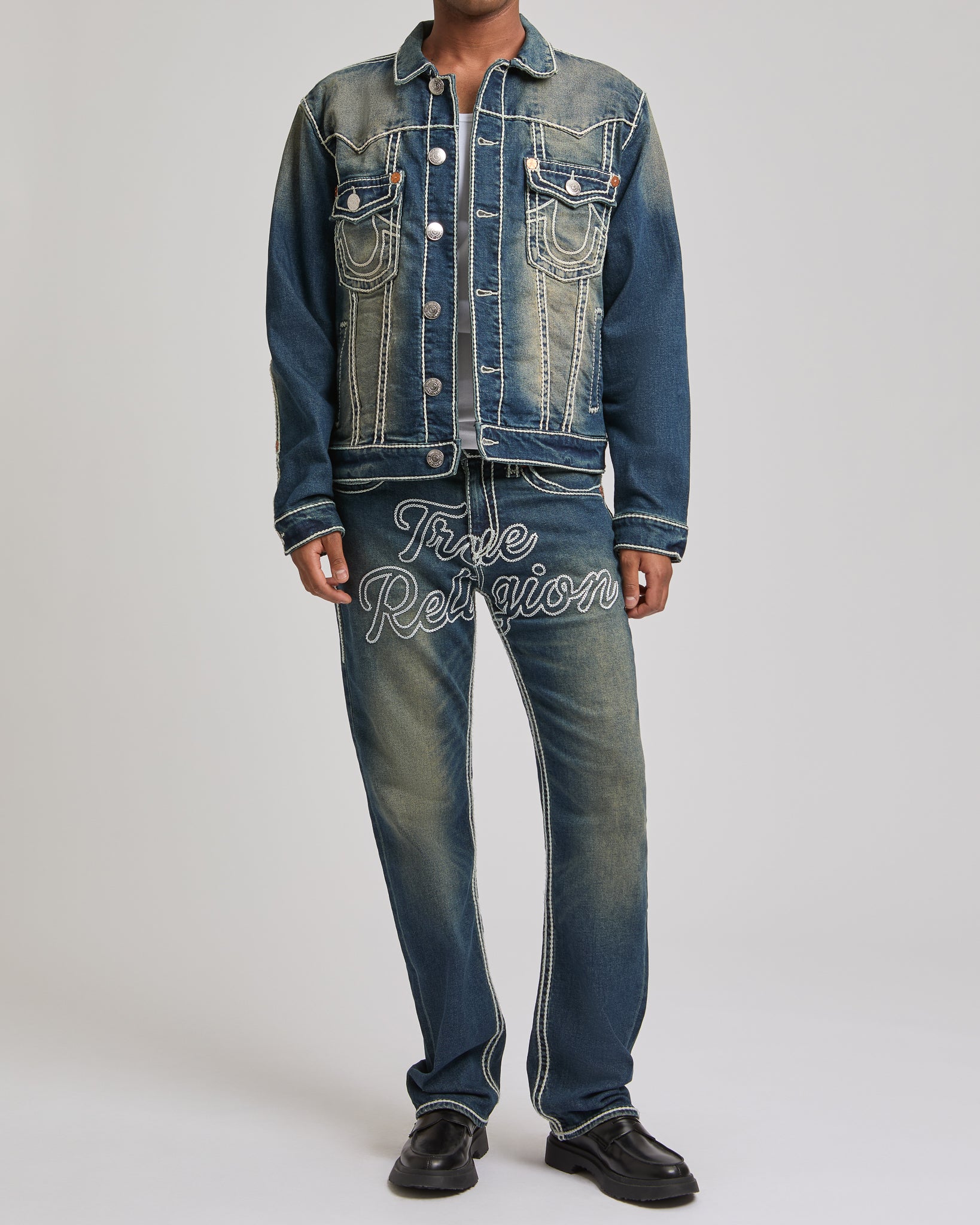 OVERSIZE ROPE STITCH JIMMY JKT - DENIM DUSTSTROM DARK WASH