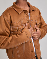 ULTRASUEDE BIG T OS JIMMY JKT - SUEDE BROWN