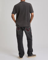 RICKY SUPER T FLAP 34IN - STITCHED IN SMOKE BLACK WASH