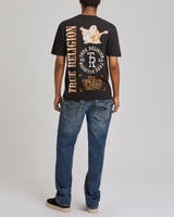 SS STACKED LOGO TEE - JET BLACK