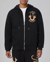 ROPE LOGO ZIP HOODIE - JET BLACK