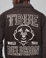 TR SUEDE BOMBER JACKET - GROUND COFFEE