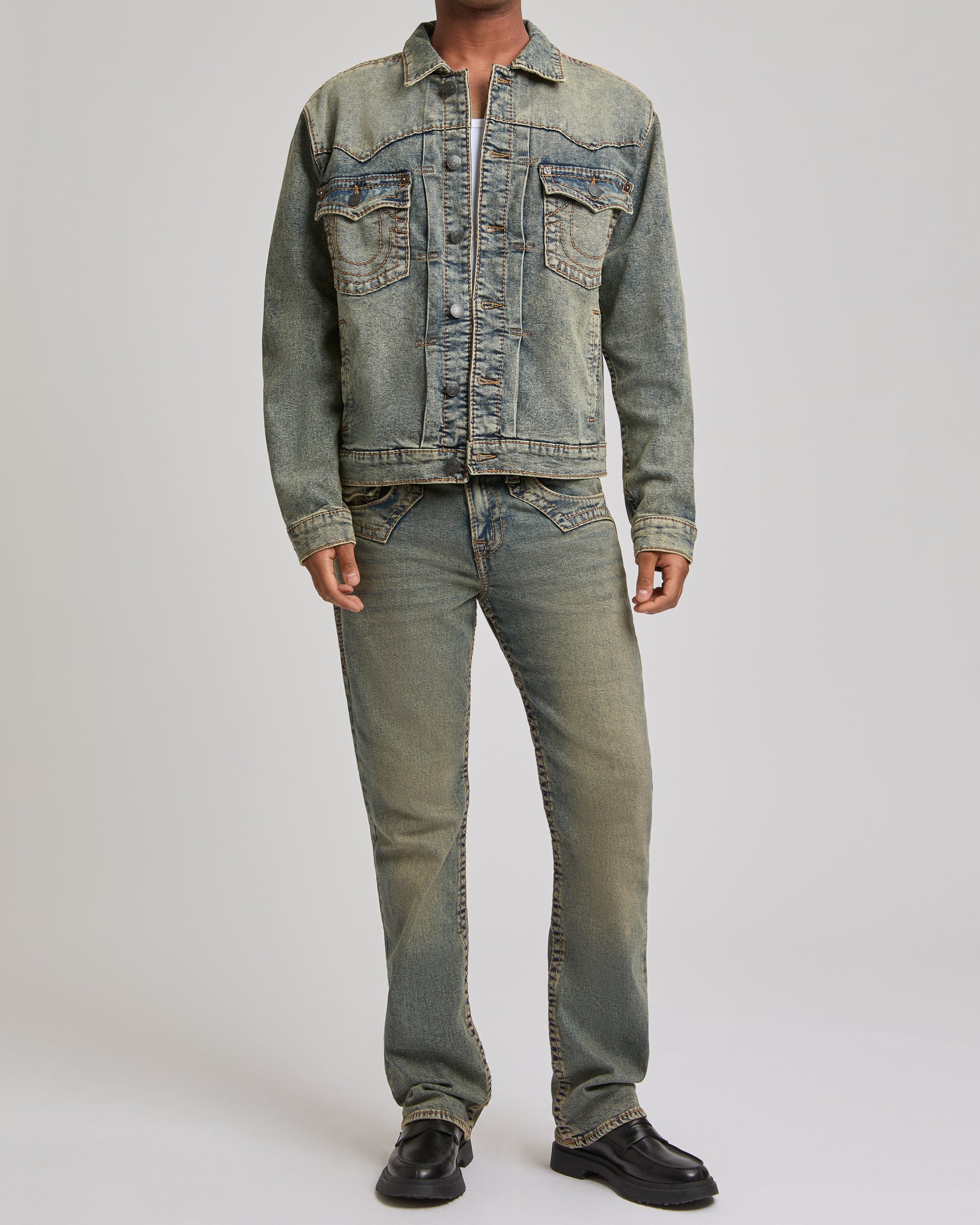 RICKY BIG T FLAP JIMMY JEAN 34 - DESERT LOOP FADE MEDIUM WASH