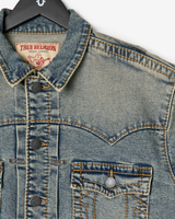 BIG T OVRSIZED DENIM JACKET - DESERT LOOP FADE MEDIUM WASH