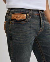 BILLY BIGT FLP ULTRASUEDE 34IN - OILSKIN DUST FADE DARK WASH
