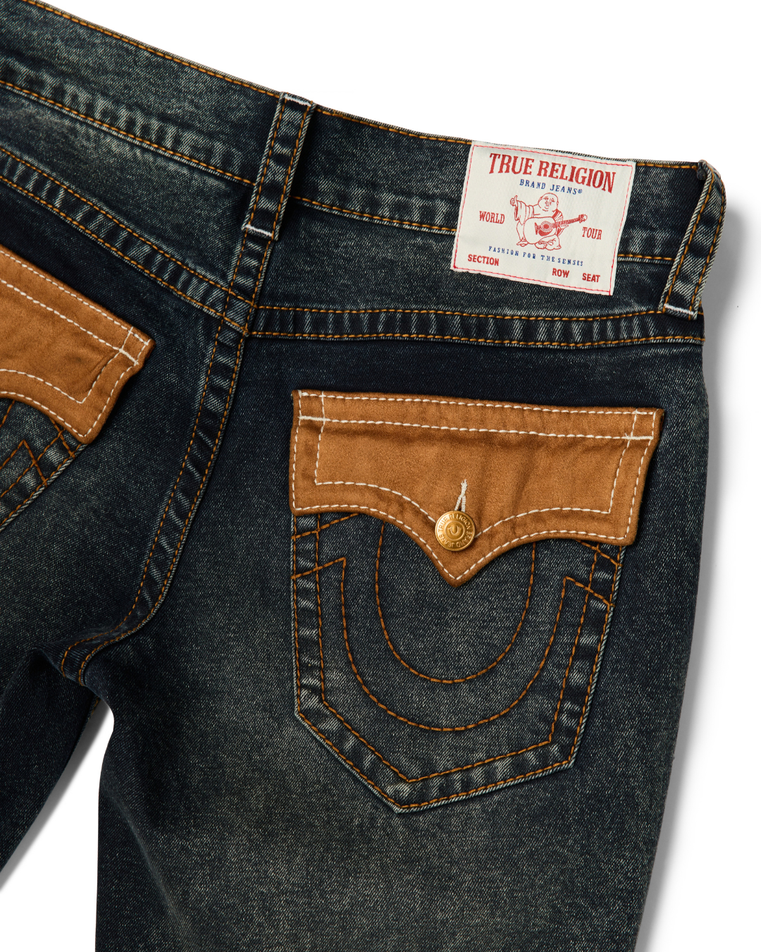 BILLY BIGT FLP ULTRASUEDE 34IN - OILSKIN DUST FADE DARK WASH