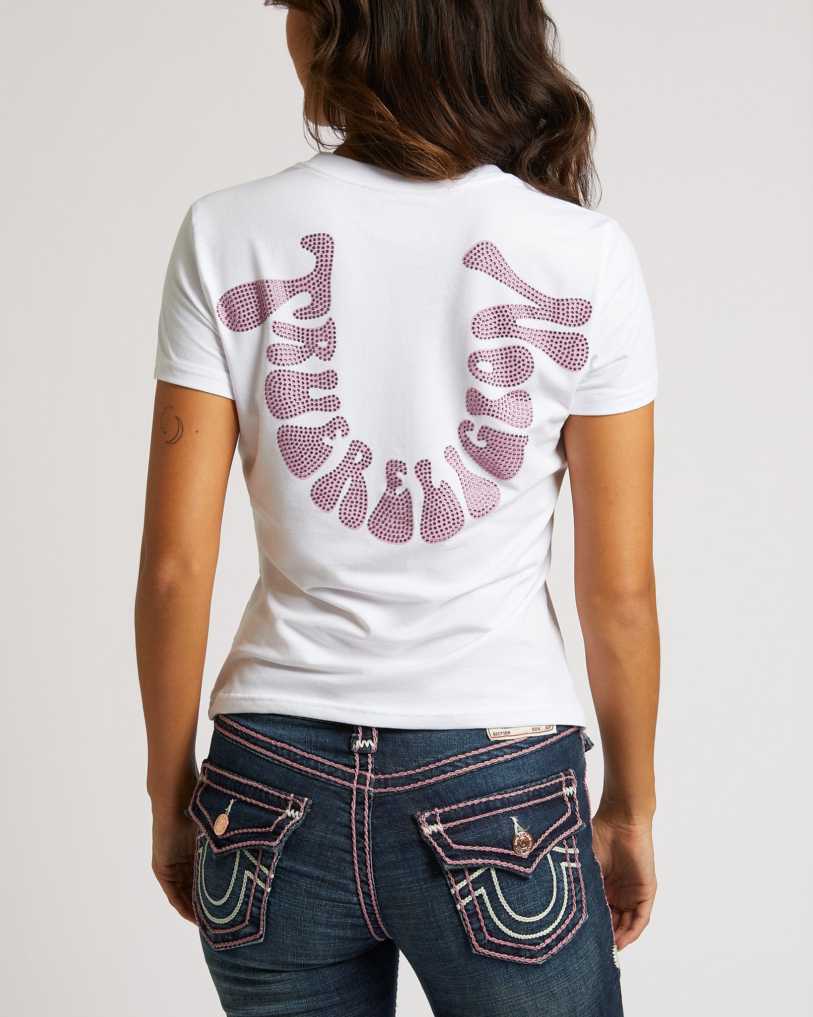 CRYSTAL HS CREW TEE - OPTIC WHITE
