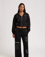 APPLIQUE RLX ZIP UP HOOD - JET BLACK