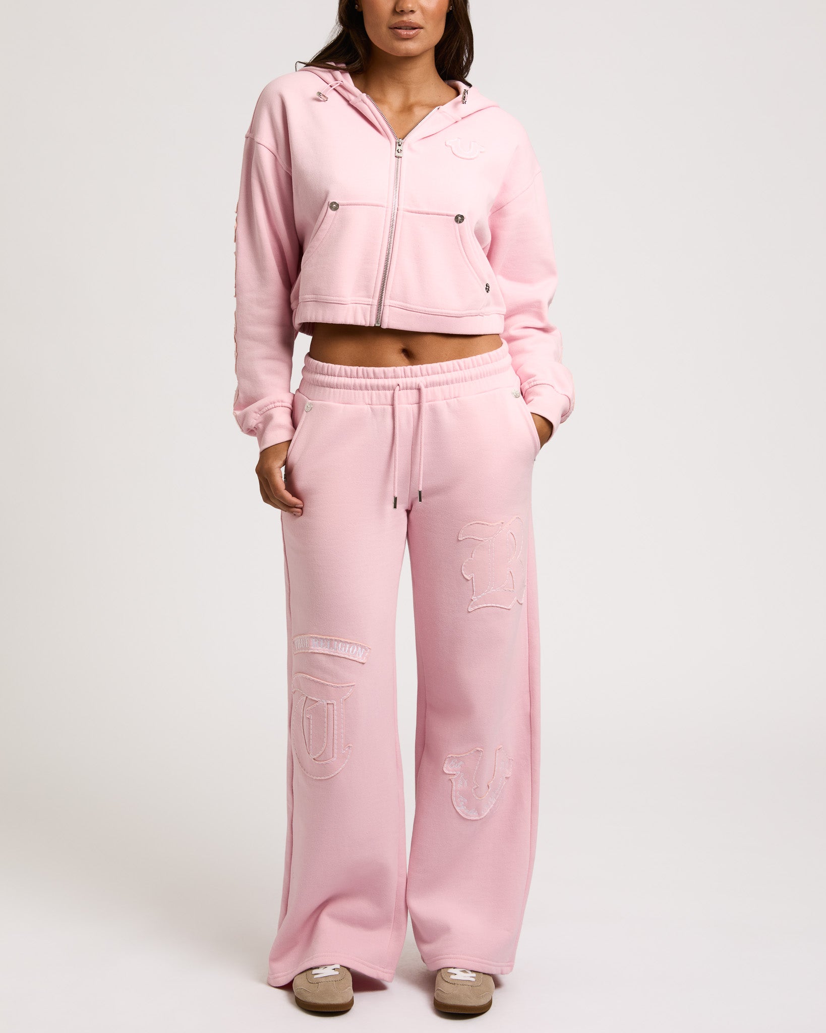 BRANDED APPLIQUE WIDE LEG PANT - FAIRYTALE