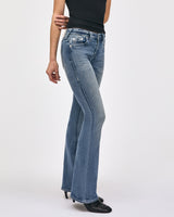 CRYSTAL BECCA MR BOOTCUT BIG T - MEDIUM WASH