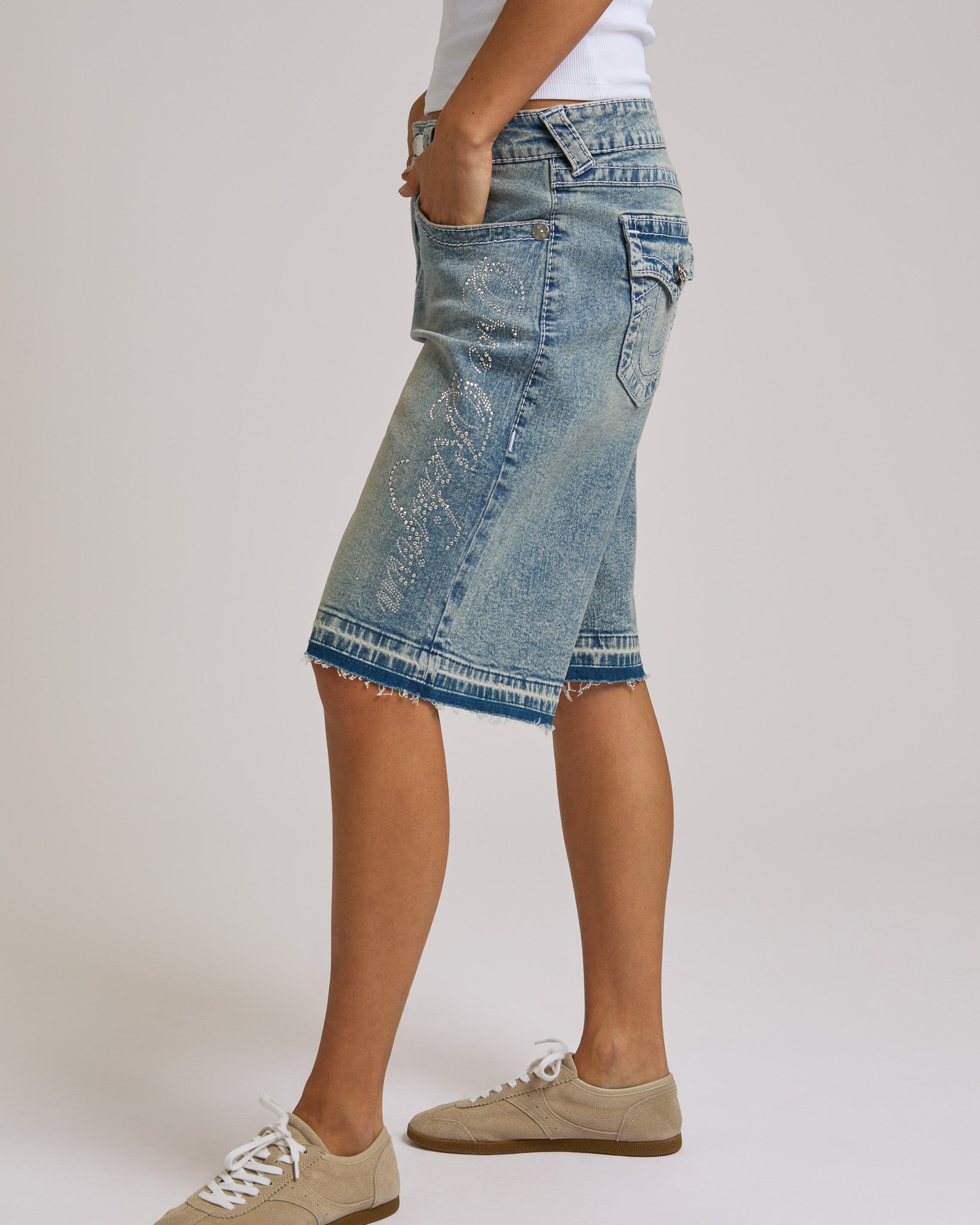 JESSIE BAGGY JORT BIG T FLAP - LAZY SHINE