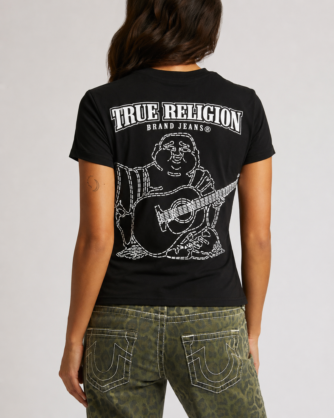 SUPER T BUDDHA CLASSIC V NECK - JET BLACK