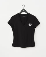 SUPER T BUDDHA CLASSIC V NECK - JET BLACK