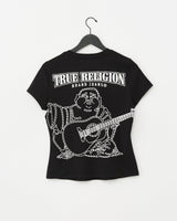 SUPER T BUDDHA CLASSIC V NECK - JET BLACK
