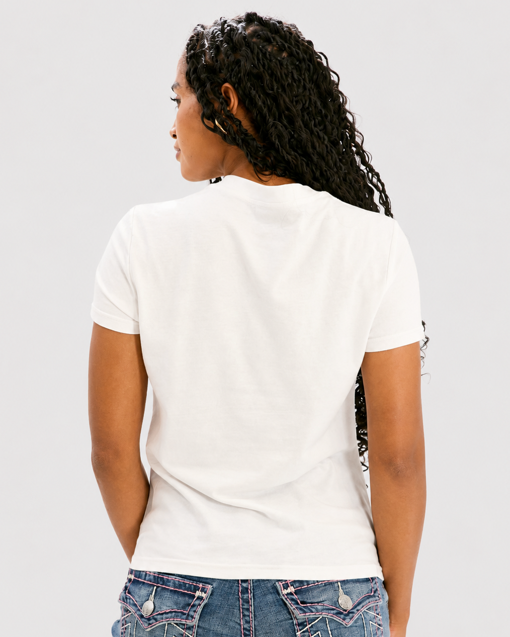 CRYSTAL HS CREW NECK TEE - OPTIC WHITE