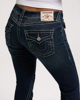 JOEY LOW RISE FLARE LUREX BIG T FLAP - STONE FOX