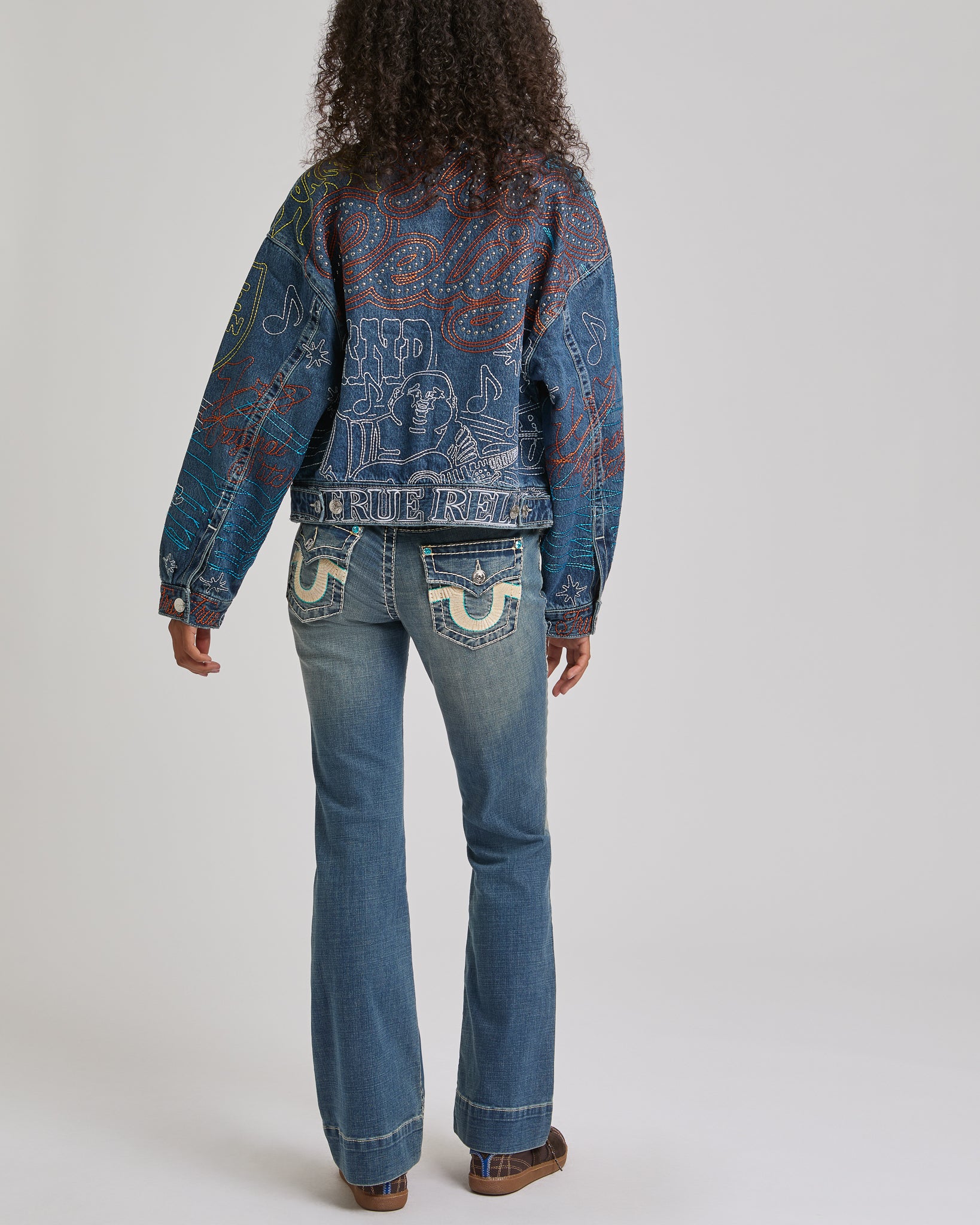 EMBROIDERED GF DENIM JACKET - SOFT HUSTLE