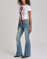 CRYSTAL FOXY LADY BABY TEE - OPTIC WHITE