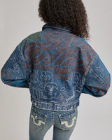 EMBROIDERED GF DENIM JACKET - SOFT HUSTLE