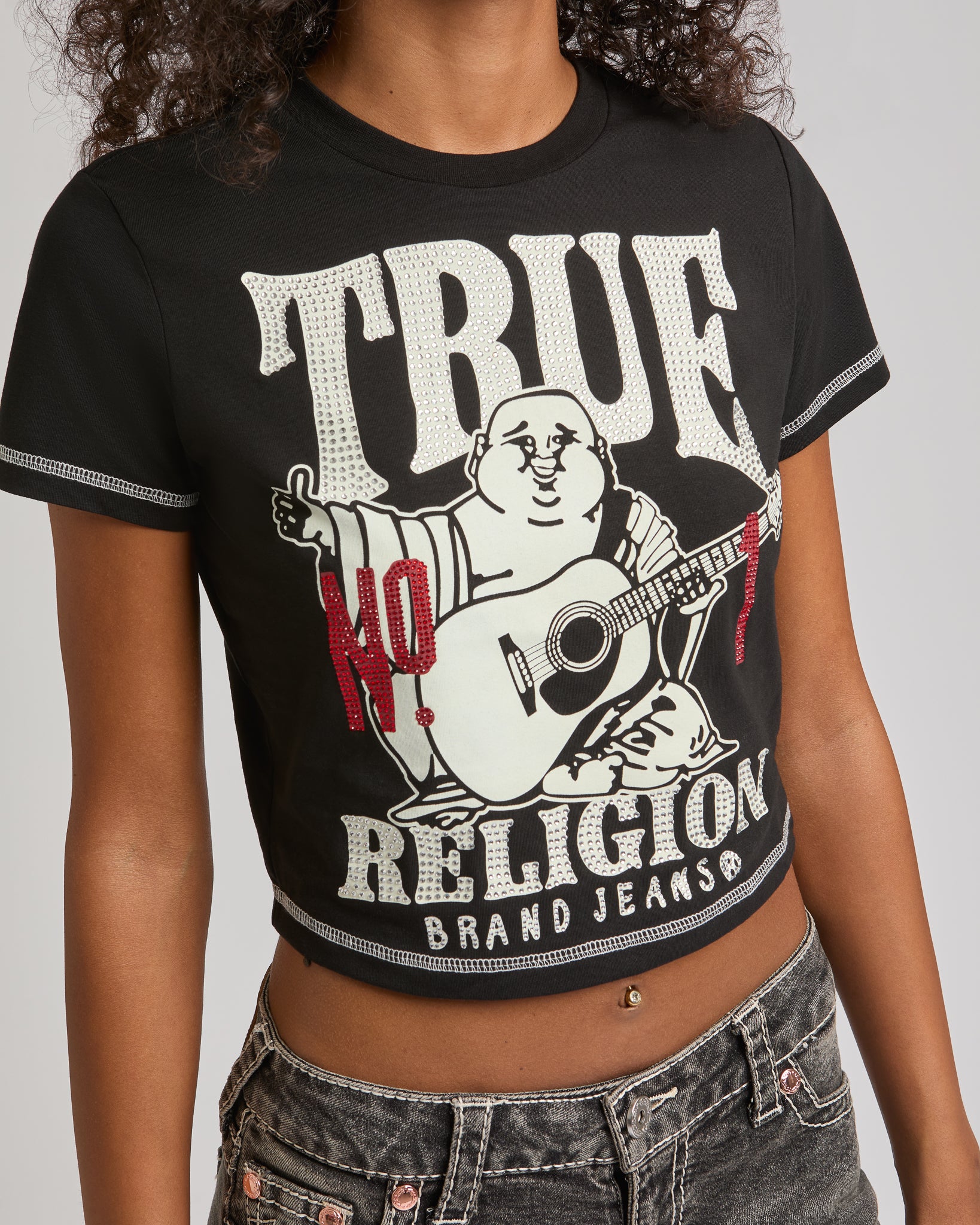 CRYSTAL BUDDHA ANNIVERSARY TEE - JET BLACK