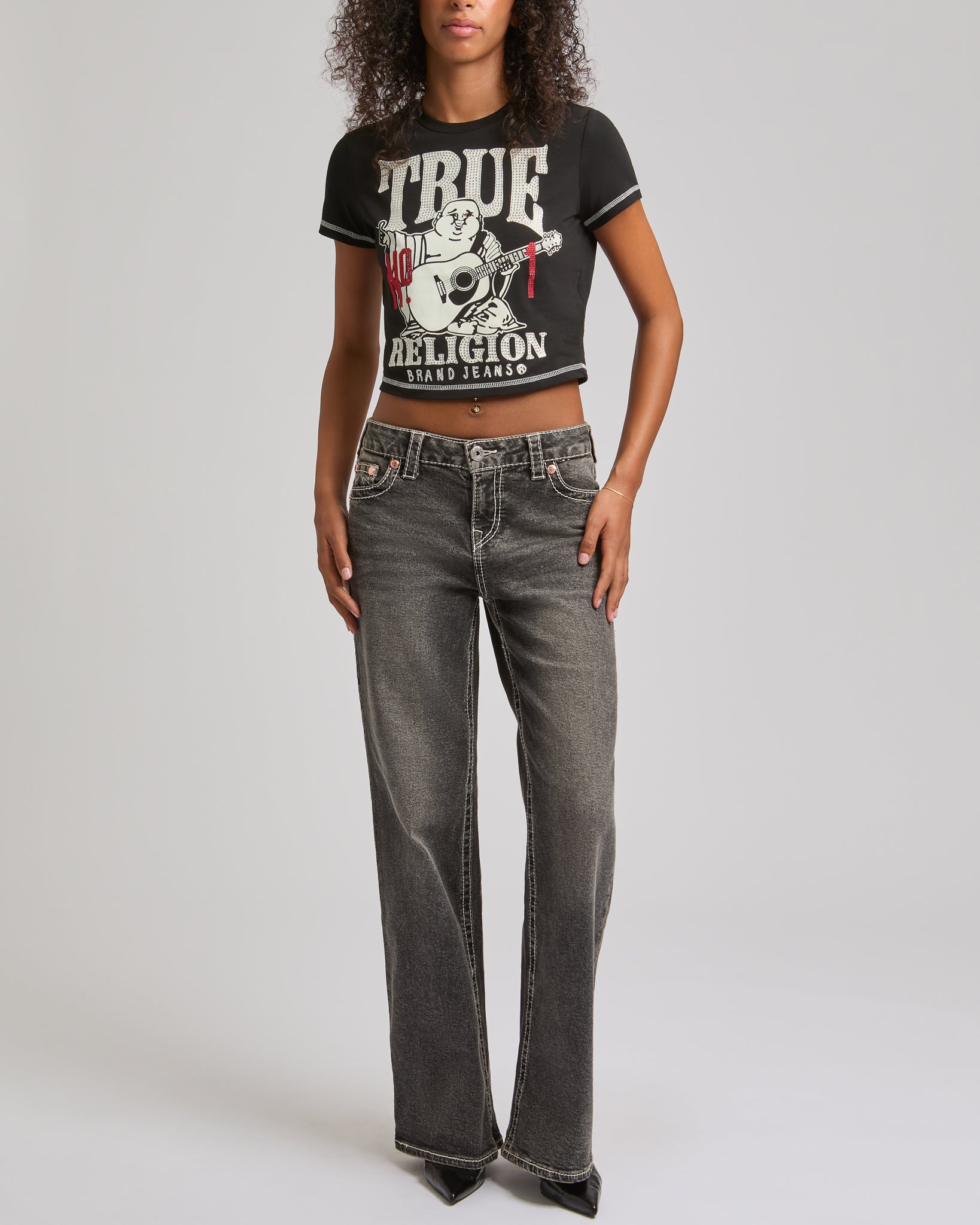 CRYSTAL BUDDHA ANNIVERSARY TEE - JET BLACK