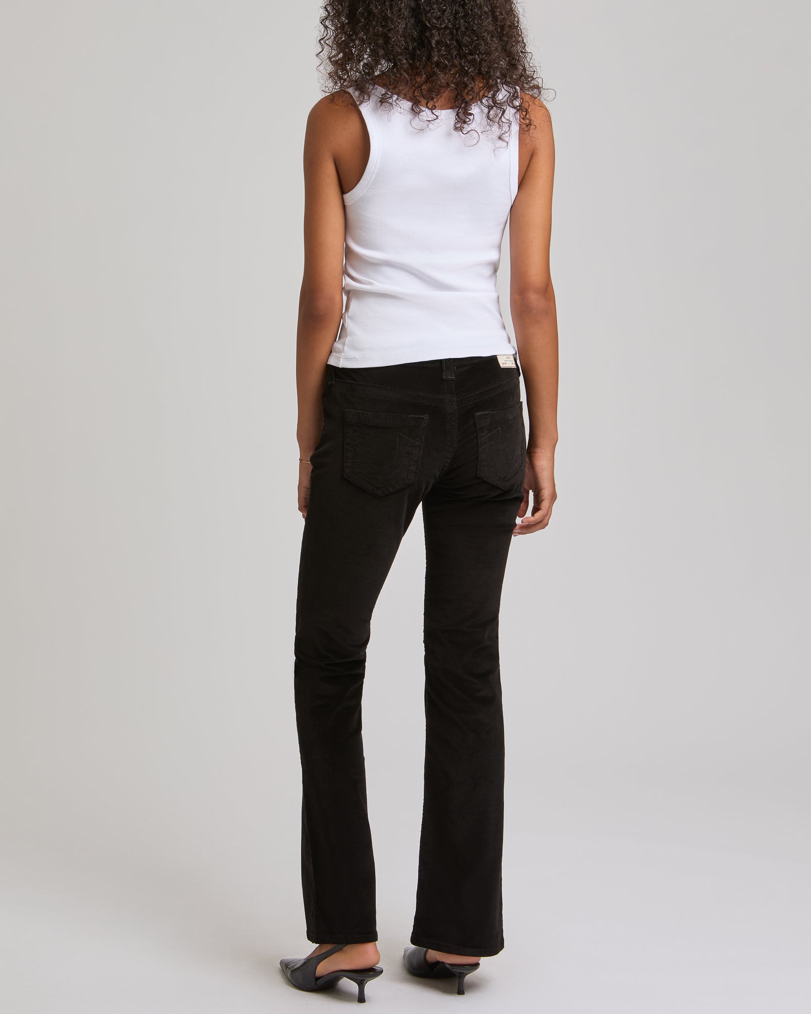 BABY CORD BECCA MR BOOTCUT - JET BLACK