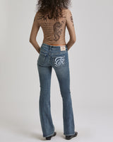 SCOOP NECK TATTOO LS TOP - SILVER MINK